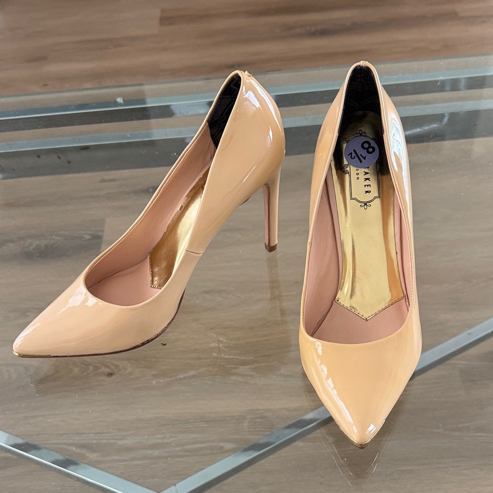 Ted Baker London Nude Patent Leather Heels